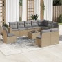 11-piece garden sofa set with beige synthetic rattan cushions by , Modular outdoor sofas - Ref: Foro24-3251456, Price: 743,50...