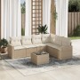 7-teiliges Gartensofa-Set und beige synthetische Rattankissen von , Gartensets - Ref: Foro24-3219008, Preis: 564,99 €, Rabatt: %