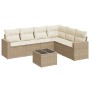 7-teiliges Gartensofa-Set und beige synthetische Rattankissen von , Gartensets - Ref: Foro24-3219008, Preis: 528,65 €, Rabatt: %