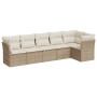 Garden sofa set with cushions 6 pieces beige synthetic rattan by , Garden sets - Ref: Foro24-3217658, Price: 462,56 €, Discou...