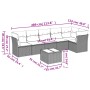 7-piece garden sofa set with gray PE rattan cushions by , Garden sets - Ref: Foro24-3217670, Price: 455,24 €, Discount: %