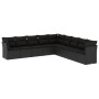 8-piece garden sofa set and black synthetic rattan cushions by , Garden sets - Ref: Foro24-3217775, Price: 541,64 €, Discount: %