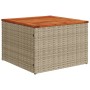 Garden table synthetic rattan beige acacia wood 55x55x37 cm by , Garden tables - Ref: Foro24-366064, Price: 67,25 €, Discount: %