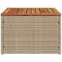 Garden table synthetic rattan beige acacia wood 55x55x37 cm by , Garden tables - Ref: Foro24-366064, Price: 67,25 €, Discount: %