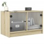 TV cabinet with glass doors Sonoma oak 68x37x42 cm by , TV Furniture - Ref: Foro24-836359, Price: 57,99 €, Discount: %