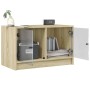 TV cabinet with glass doors Sonoma oak 68x37x42 cm by , TV Furniture - Ref: Foro24-836359, Price: 57,99 €, Discount: %