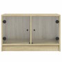 TV cabinet with glass doors Sonoma oak 68x37x42 cm by , TV Furniture - Ref: Foro24-836359, Price: 57,99 €, Discount: %