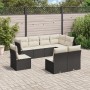 8-teiliges Gartensofa-Set und schwarze synthetische Rattankissen von , Gartensets - Ref: Foro24-3217756, Preis: 491,45 €, Rab...