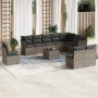 11-piece garden sofa set and gray synthetic rattan cushions by , Garden sets - Ref: Foro24-3217810, Price: 691,77 €, Discount: %