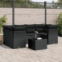 7-teiliges Garten-Essset und schwarze Kissen aus synthetischem Rattan von , Gartensets - Ref: Foro24-3249104, Preis: 515,01 €...