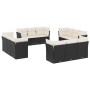 Gartensofa-Set 12-teilig mit schwarzen synthetischen Rattankissen von , Gartensets - Ref: Foro24-3249165, Preis: 834,34 €, Ra...