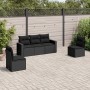 5-piece garden furniture set and black synthetic rattan cushions by , Modular outdoor sofas - Ref: Foro24-3251122, Price: 354...