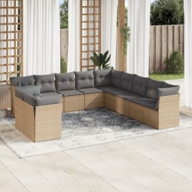 11-teiliges Gartensofa-Set mit beigen synthetischen Rattankissen von , Gartensets - Ref: Foro24-3249718, Preis: 802,17 €, Rab...