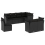 8-teiliges Gartensofa-Set und schwarze synthetische Rattankissen von , Gartensets - Ref: Foro24-3249764, Preis: 573,20 €, Rab...