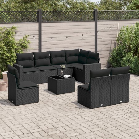 8-piece garden sofa set and black synthetic rattan cushions by , Modular outdoor sofas - Ref: Foro24-3251412, Price: 605,86 €...