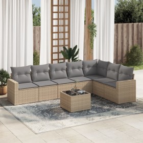 Gartensofa-Set mit beigen Kissen 8 Stück PE-Rattan von , Modulare Sofas für den Außenbereich - Ref: Foro24-3251396, Preis: 58...