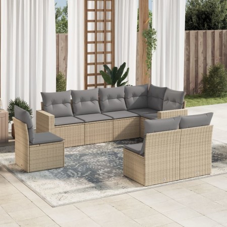 Gartensofa-Set mit beigen Kissen 8 Stück PE-Rattan von , Modulare Sofas für den Außenbereich - Ref: Foro24-3251406, Preis: 59...