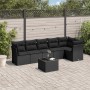 7-piece garden dining set and black synthetic rattan cushions by , Garden sets - Ref: Foro24-3249504, Price: 444,70 €, Discou...