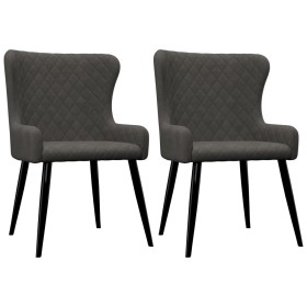 Sillas de comedor 2 unidades de terciopelo gris de vidaXL, Sillas de comedor - Ref: Foro24-282527, Precio: 150,39 €, Descuent...