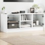 TV cabinet with white glass doors 102x37x42 cm by , TV Furniture - Ref: Foro24-836371, Price: 71,54 €, Discount: %