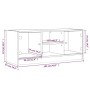 TV cabinet with white glass doors 102x37x42 cm by , TV Furniture - Ref: Foro24-836371, Price: 71,54 €, Discount: %