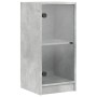 Armario auxiliar puertas de vidrio gris hormigón 35x37x75,5 cm de , Aparadores - Ref: Foro24-836402, Precio: 49,55 €, Descuen...