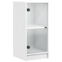 Beistellschrank mit weißen Glastüren 35x37x75,5 cm von , Sideboards - Ref: Foro24-836399, Preis: 50,70 €, Rabatt: %