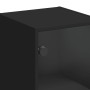 Wall cabinet with black glass doors 35x37x68.5 cm by , Lockers and storage cabinets - Ref: Foro24-836477, Price: 53,94 €, Dis...