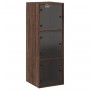 Wandschrank Eiche braun Glastüren 35x37x100 cm von , Schließfächer und Lagerschränke - Ref: Foro24-836489, Preis: 71,99 €, Ra...