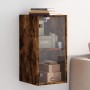 Wall cabinet with smoked oak glass doors 35x37x68.5 cm by , Lockers and storage cabinets - Ref: Foro24-836480, Price: 45,87 €...