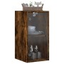 Wall cabinet with smoked oak glass doors 35x37x68.5 cm by , Lockers and storage cabinets - Ref: Foro24-836480, Price: 45,87 €...