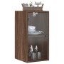 Wall cabinet oak brown glass doors 35x37x68.5 cm by , Lockers and storage cabinets - Ref: Foro24-836482, Price: 47,12 €, Disc...