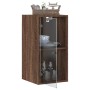 Wall cabinet oak brown glass doors 35x37x68.5 cm by , Lockers and storage cabinets - Ref: Foro24-836482, Price: 47,12 €, Disc...