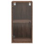 Mueble de pared puertas de vidrio marrón roble 35x37x68,5 cm de , Taquillas y armarios de almacenamiento - Ref: Foro24-836482...