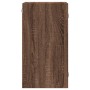 Wall cabinet oak brown glass doors 35x37x68.5 cm by , Lockers and storage cabinets - Ref: Foro24-836482, Price: 47,12 €, Disc...