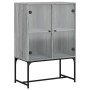 Auxiliary wardrobe with Sonoma gray glass doors 69x37x100 cm by , Sideboards - Ref: Foro24-836551, Price: 79,75 €, Discount: %