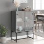 Auxiliary wardrobe with Sonoma gray glass doors 69x37x100 cm by , Sideboards - Ref: Foro24-836551, Price: 79,75 €, Discount: %