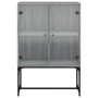 Auxiliary wardrobe with Sonoma gray glass doors 69x37x100 cm by , Sideboards - Ref: Foro24-836551, Price: 79,75 €, Discount: %