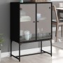 Auxiliary cabinet with black glass doors 69x37x100 cm by , Sideboards - Ref: Foro24-836547, Price: 80,38 €, Discount: %