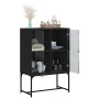 Auxiliary cabinet with black glass doors 69x37x100 cm by , Sideboards - Ref: Foro24-836547, Price: 80,38 €, Discount: %