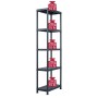 Plastic shelf 2 units 125 kg 60x30x180 cm black by vidaXL, Industrial shelving - Ref: Foro24-276257, Price: 122,06 €, Discoun...