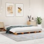 Cama de palets madera maciza de pino marrón cera 180x200 cm de , Camas y somieres - Ref: Foro24-844458, Precio: 201,61 €, Des...