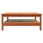 Solid wax brown pine wood coffee table 100x100x40 cm by , Coffee table - Ref: Foro24-844470, Price: 144,45 €, Discount: %