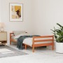 Wax brown solid pine wood bed frame 90x190 cm by , Beds and slatted bases - Ref: Foro24-844487, Price: 114,60 €, Discount: %