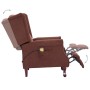 Brown fabric massage recliner by vidaXL, Electric massage chairs - Ref: Foro24-282214, Price: 245,99 €, Discount: %