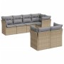 7-piece garden sofa set and beige synthetic rattan cushions by , Garden sets - Ref: Foro24-3217899, Price: 468,60 €, Discount: %