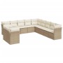 11-teiliges Gartensofa-Set mit beigen synthetischen Rattankissen von , Gartensets - Ref: Foro24-3217878, Preis: 872,74 €, Rab...