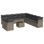 12-teiliges Gartensofa-Set mit grauen synthetischen Rattankissen von , Gartensets - Ref: Foro24-3217890, Preis: 788,90 €, Rab...