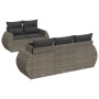 6-piece garden furniture set and gray synthetic rattan cushions by , Garden sets - Ref: Foro24-3221099, Price: 501,94 €, Disc...