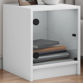 Bedside tables with glass doors 2 pcs white 35x37x42 cm by , Nightstands - Ref: Foro24-836344, Price: 62,99 €, Discount: %